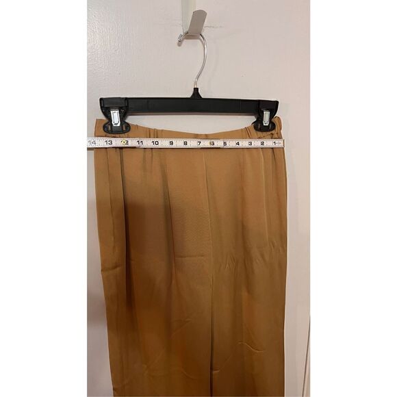 DUE PER DUE WOMENS SILK TAN PANTS SLACKS WOMENS SIZE 4 - Picture 6 of 8